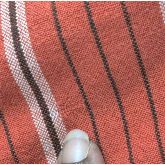 Chico's Design Size 1 Fits Women's M/L Cotton Striped Floral Embroidery Jacket - Picture 13 of 16